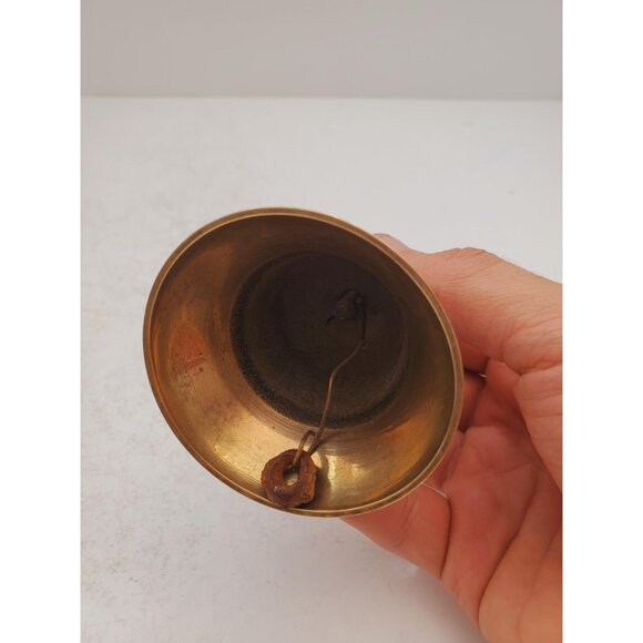 Vintage Brass Hand Bell - Handheld Solid Brass Bell with Charming Tone -… - Picture 4 of 7